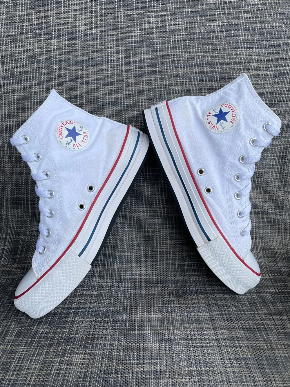 Converse Chuck Taylor All Star Lift Platform High-Top White Canvas Sneakers 5 Y